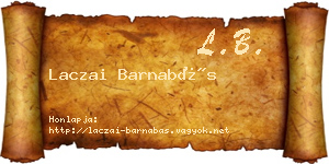Laczai Barnabás névjegykártya
